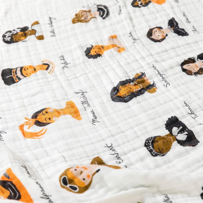 babyletto 100% Organic Cotton Quilt, GOTS-Certified, 3-Layers of Ultra-Soft and Breathable Muslin - Women in History - Image 4